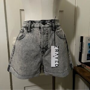 Denim Jean Super High Rise Front Zip Short Summer grunge rustic Casual wear boho